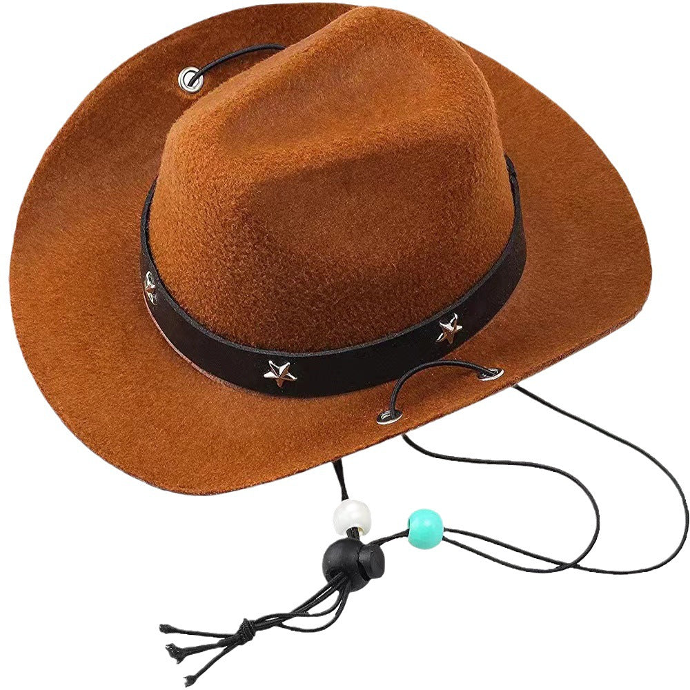 Wholesale Mexico Western Cowboy Hat Birthday party Hat Sunshade Sunscreen Hat Mini Pet Hat